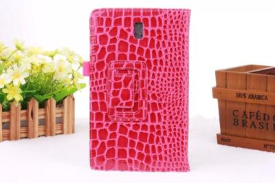 China Stand Red Luxury Crocodile leather Samsung Tablet Cover for Tab S 8.4