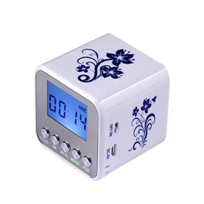 China porcelain luminous Wireless Bluetooth Portable Speakers with Alarm Clock for sale