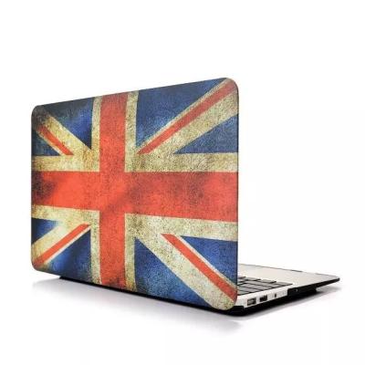 China Frosted Rubber Coated Macbook Laptop Case National Flag Drawing for sale