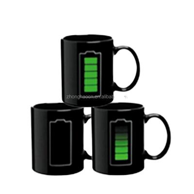 China New Design Sustainable Wholesale Custom Ceramic 11oz Color Changing Coffee Mug for sale