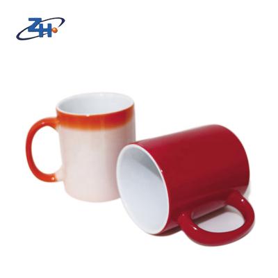 China Wholesale Empty 11oz Viable Color Mug Sublimation Changing Magic Mug for sale