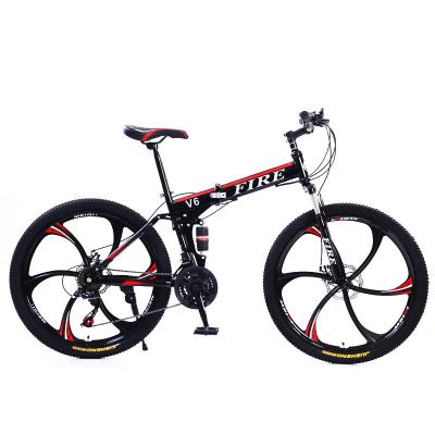 China Easy to install 24 inch adult variable speed folding mountain bike student mountain bike bicicleta bicicleta wholesale mountain bicycle variable speed folding shock absorption 24/26 inch 24 mountain bikes inch for sale