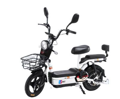 China Cheap new 350w 500w 48v steel wheel 2 electric moped bike with pedals electrica ebike scooter electric bike bicycle for sale