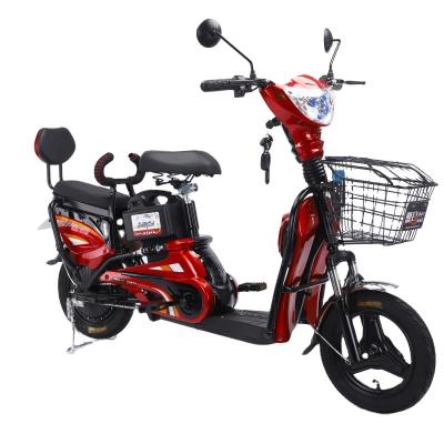 China Aluminum alloy 2 wheel cheap new 350w 500w 48v electric moped bike with pedals electrica ebike scooter electric bicycle for sale