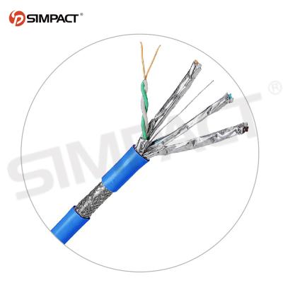 China Telecom Communication Simpact Ethernet Cable 28Awg Since Network Cat7 FFTP Lan Communication Indoor Or Outdoor Foam PE SFTP Cable for sale