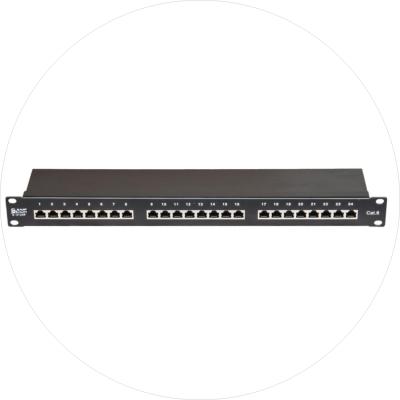 China Network simpact factory 16 port 24 48 port Cat5e cat 6 Cat6a cat7 cat6 UTP patch panel support stp 24 port patch panel for sale