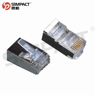 China Wholesale Network Impact Cat5E Cat5 RJ45 Connector Crimp Ethernet Network Cable Modular Plug 8P8C for sale