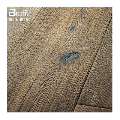 China Solid Wood Flooring Special Process Handmade Brushed Multilayer Engineered Wood Flooring for sale