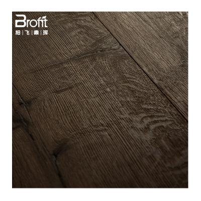 China Hot Sale Distressed Distressed Style Hot Brown 3 Layer Engineered Hardwood Flooring Solid Wood for sale