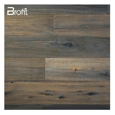 China Wholesale Exquisite Process Distressed Multilayer Brushed Solid Engineered Wood Flooring for sale