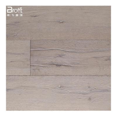 China Modern Custom 13-15mm Brushed Wide Plank European Multilayer Engineered Oak Wood Flooring for sale