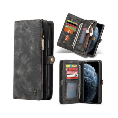 China Factory Direct Selling Shockproof Fashion Two-in-One The Zipper Coin Purse Phone Case Artificial Leather Wallet for sale