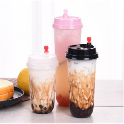 China Single Wall Hot Selling Plastic Bubble Tea PP Injection Cup 360/500/700ml for sale