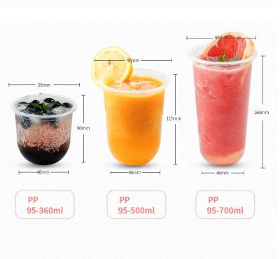 China High Quality Disposable Beverage Bubble Tea Cup With Lid Bubble Tea Cup for sale