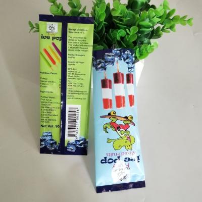 China CE Certified Recycled Materials Gel Popsicle Ice Cream Plastic Packaging Bags Packing Wrappers for sale