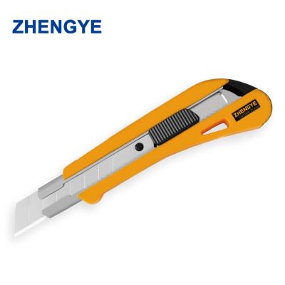 China Slide Lock Push 18mm Knife Safety Box Open Industrial Automatic Utility Cutter For Construction for sale