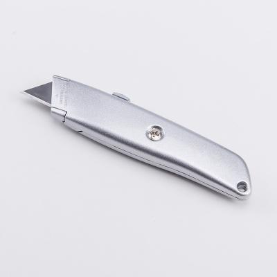 China Quick-Change Best Aluminum Alloy Utility Knife Trapezoidal Blade Cutter Sliding Knife for sale