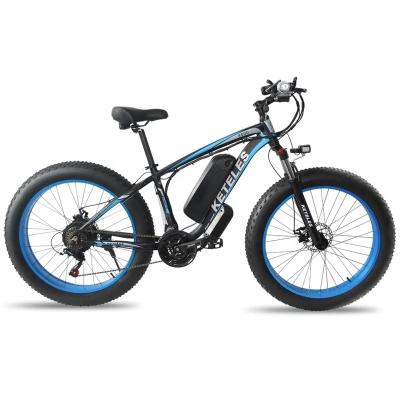 China Aluminum Alloy EU Electric Bike KETELES K800 1000W Motor 18AH Lithium Battery Fat Electric Bicycle 26x4.0 Inch Fat Tire E-Bike for sale