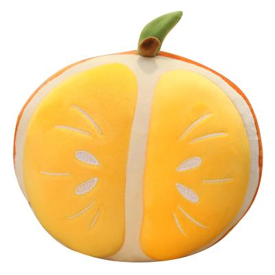 China Cheap Promotional Stuffed Plush Doll Toy Custom Design Fruit Pillow Orange Stuffed Pillow for sale