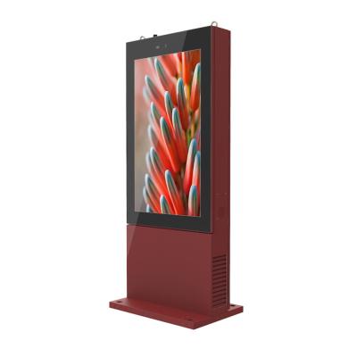 China 55 65 Inch High Brightness Outdoor Android Advertising Kiosk Totem Stand Floor Waterproof Touch Lcd Outdoor Digital Signage for sale