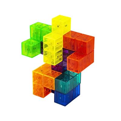 China Creative Magnetic Blocks Toy Puzzle Magnet Cube Building Toys PULL BACK Magnetic Toys Building Block for sale