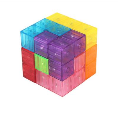 China Building Toy Hot Sales Colorful Magnetic Cube Building Blocks Educational Toys For Children for sale