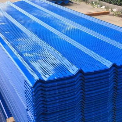 China Blue Windbreak Panel Customized Sprayed Plastic Baffle Wall On Both Sides for sale