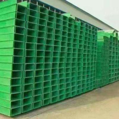 China Pultrusion Groove 150*100 Crane Span Structure Trough Type Green for sale