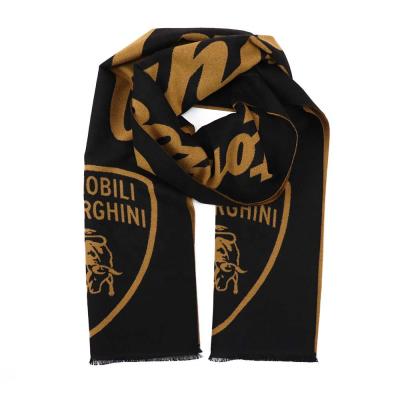 China Professional Custom Woven Color Logos Soft Feeling Best Quality Viscose Best Quality Men's Warm Scarf For Winter for sale