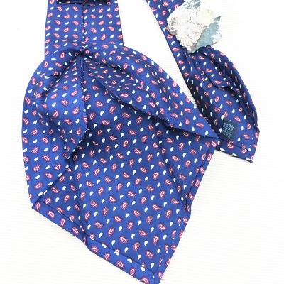 China Italian custom decoration/silk ties business gift with high quality 7 fold tie for sale