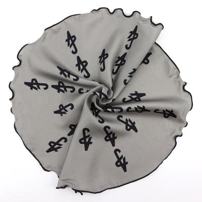 China 100% Handmade Mens Silk Round Pocket Square Custom Design Logo Handkerchiefs Printed Silk Handkerchief for sale