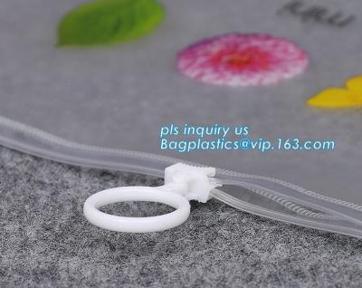 China promotional bag clear slider Zip lockk pvc bag, slider Zip lockk pvc travel cosmetic bag, Zip lockk bags gusset pvc plastic ba for sale