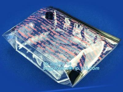 China PVC Slider zipper bag plastic bag with zipper, slider zipper plastic bag for packaging, slider zipper pvc pouch clear vi for sale