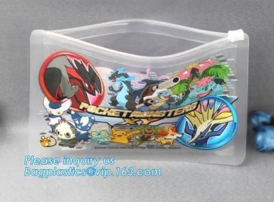 China Eco-friendly slider customized logo transparent plastic cosmetic bag, gift packing pvc Zip lockk cosmetic makeup bags, Doc for sale