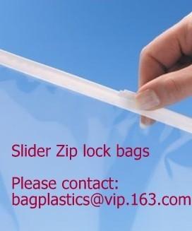 China RESEALABLE seal bag, Slider seal, Slider lock, Slider grip, Slider zip, Slider zipper, Food Freezer Oven Bags for sale