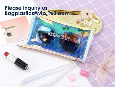 China Handle Politzer Makeup Cosmetic Bag Toy Package Zip Barrel Cosmetic Box Portable Travel PVC Clear Cosmetic Makeup Bags for sale