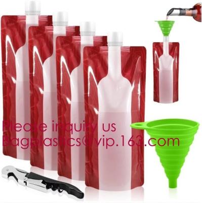 China Foldable wine bag portable reusable plastic wine bottle pouch,wine bottle pvc custom packaging bag,vodka,wine,spirit for sale