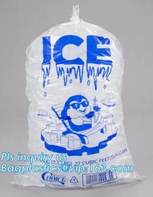 China disposable ice bag, plastic ice cube bag, disposable ice cooler bag, wicket plastic 8 lb ice bags, disposable plastic wi for sale