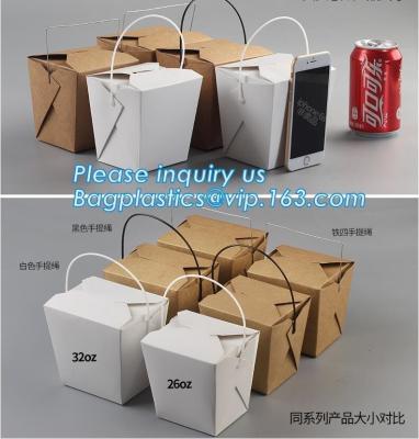 China Disposable paper packaging take away lunch box_Wholesale fast food Kraft Paper Box_ custom logo print fast food packagin for sale