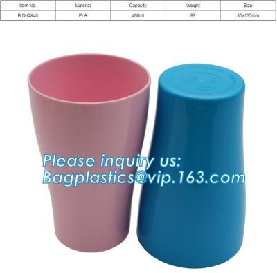 China Compostable cup,PLA Biodegradable Disposable cup,6 7 8 9 10 12 16 20 oz disposable plastic pp ps pet PLA cup with dome for sale