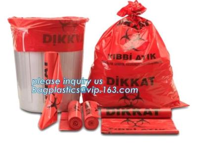 China Biohazard medical waste bag for hospitals, Disposal Plastic Medical waste bags, Plastic Pe Medical Biohazard Waste Bag for sale