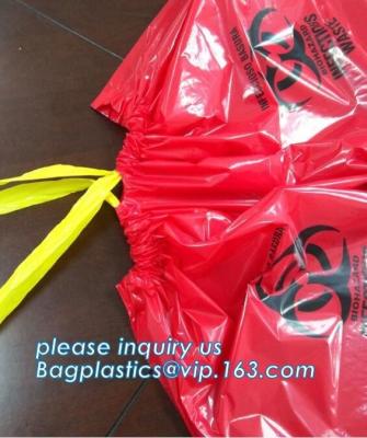 China Disposable Hospital Medical Waste garbage Biohazard Collection Bags, Plastic pe medical biohazard waste bag, Yellow bioh for sale