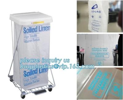 China Medical consumables biohazard waste disposal supplies, LDPE plastic medical autoclave bags, Biohazard waste disposal bag for sale