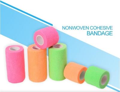 China Water resistant best quality beautiful cohesive vet bandages, Medical surgical consumables vet colored elastic wrap cust for sale