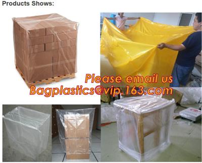 China Plastic reusable thermal pallet cover, Heavy Duty Waterproof Pallet Cover Tarp, LLDPE Elastic Pallet Packaging Bag Cover for sale