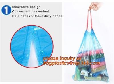 China Kitchen Trash Bags Can Bin Liners Trash Bags for Car Office Bathroom,Bin Bag Drawstring Handle Trash Bags Indoor Trash for sale