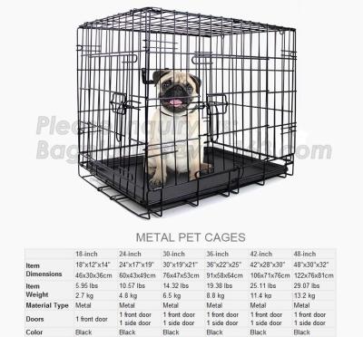 China wholesale heavy duty stainless steel dog cage , large double foldable dog kennel, Vet Cage Bank Pet Cages Round Cornered for sale