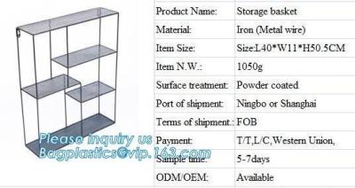 China Metal Wire 3 Tier Wall Mounted Kitchen Fruit Produce Bin Rack / Bathroom Towel Baskets/File Organizer Rack, wire functio for sale