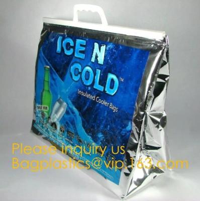 China China supplier custom Aluminium foil insulated thermal lunch cooler bag big ice bag for frozen food and lunch bagease for sale