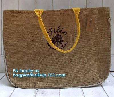 China Reusable Jute Shopping Bag With Logo Wholesale,Wholesale tote plain shopping jute bag,eco friendly small standard size f for sale